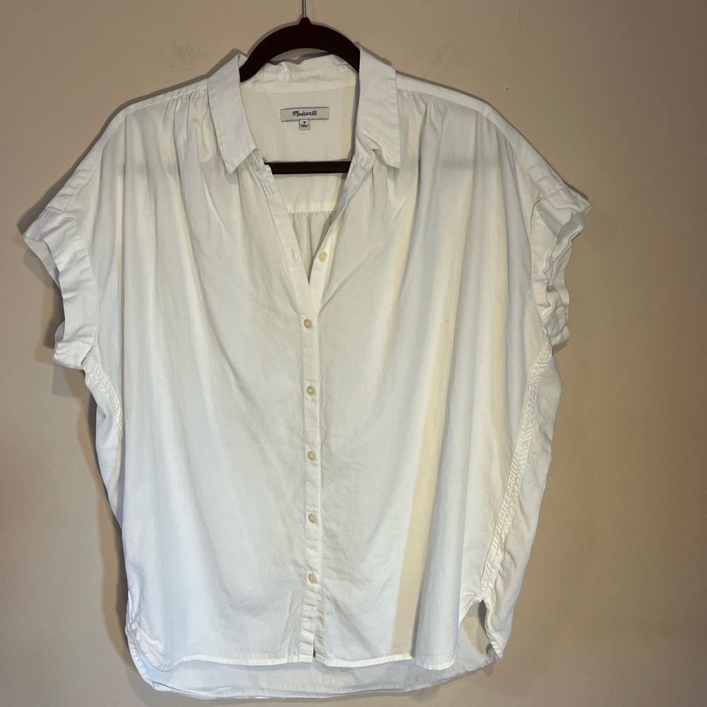 Madewell short sleeve White Short Sleeve Button-Down Shirt